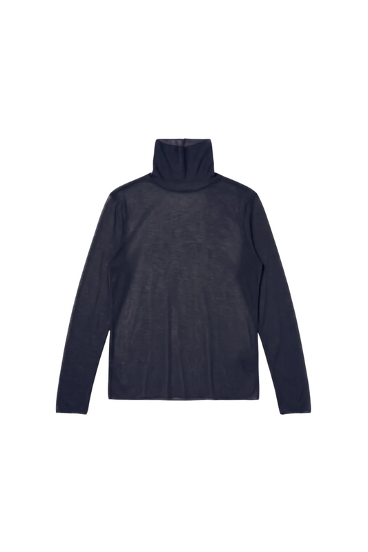CASHMERE HIGH NECK SECOND SKIN NAVY
