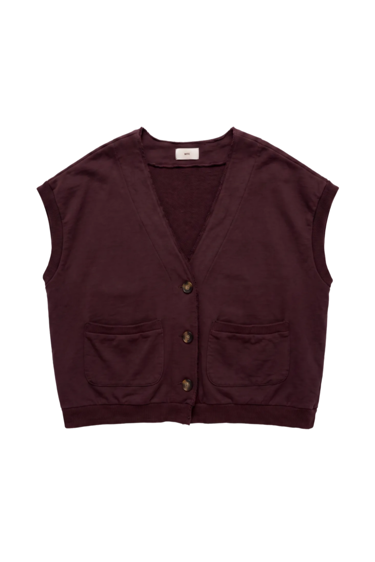 ZOEY CARDIGAN AUBERGINE