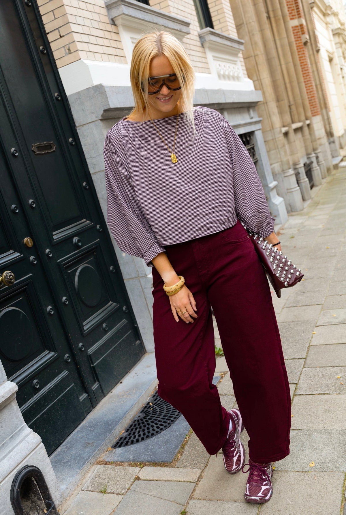 BORDEAUX BALLOON JEANS