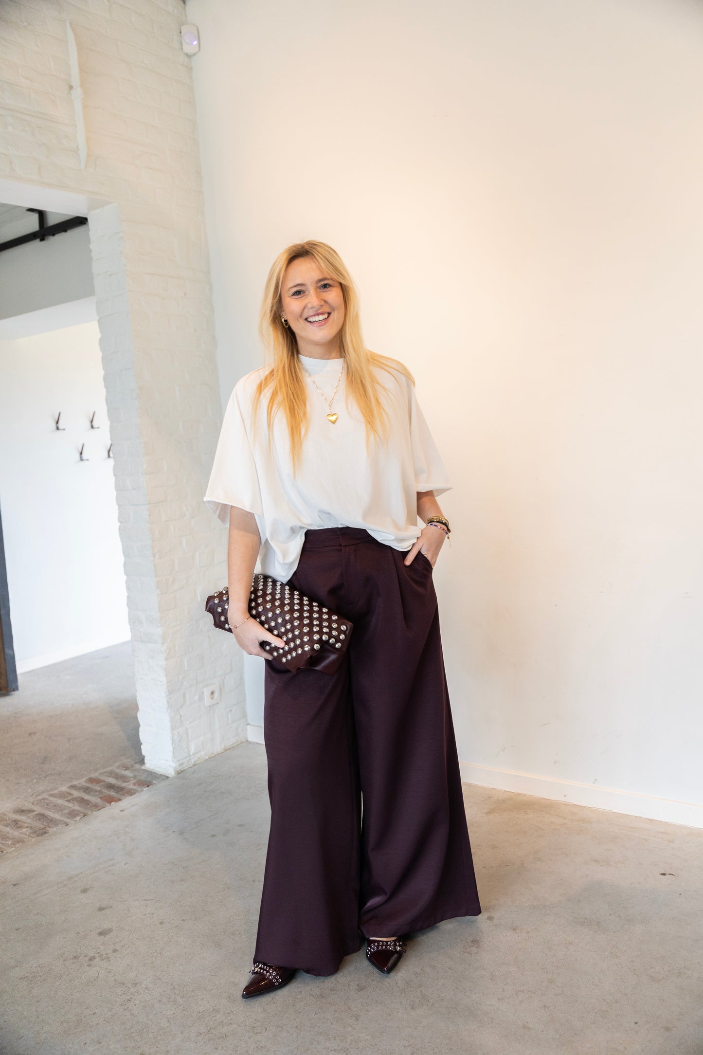ELLA TROUSERS BURGUNDY