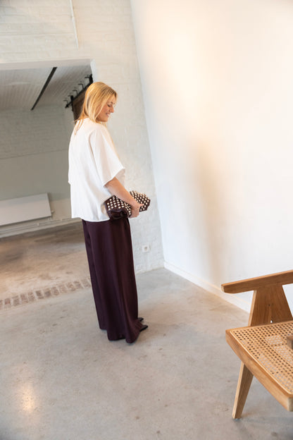 ELLA TROUSERS BURGUNDY