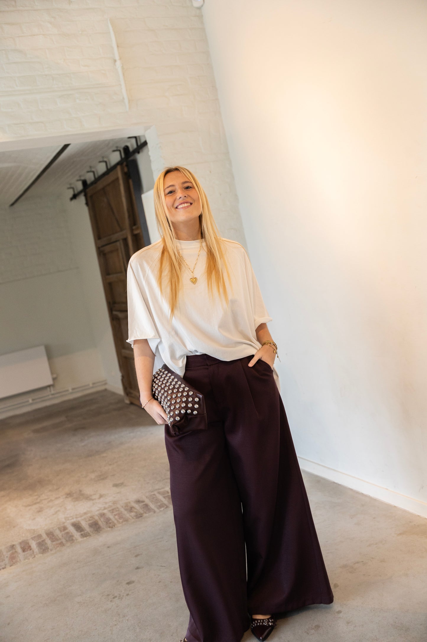 ELLA TROUSERS BURGUNDY